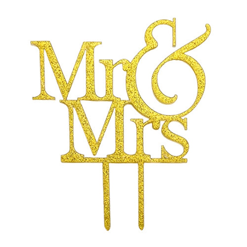 MR & MRS LETTER CAKE TOPPER
