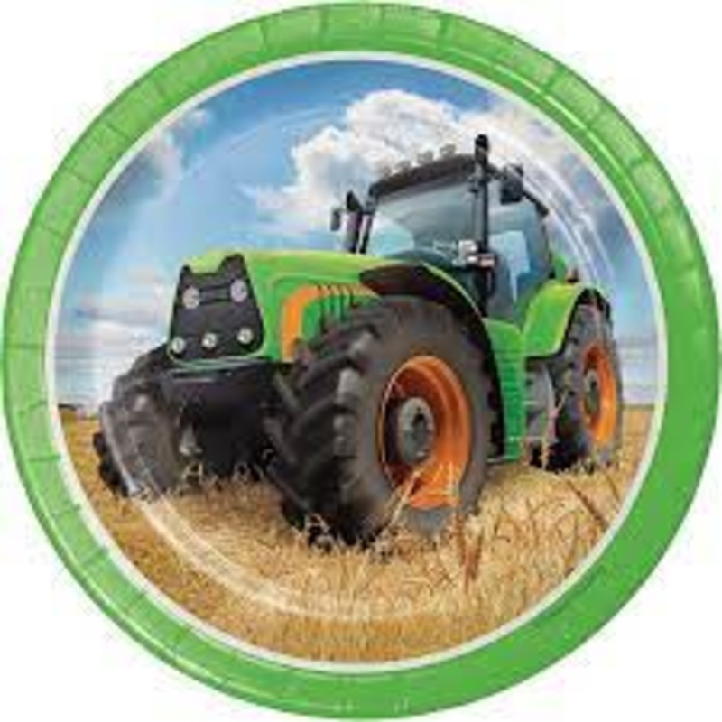 TRACTOR TIME 7" CAKE PLATES