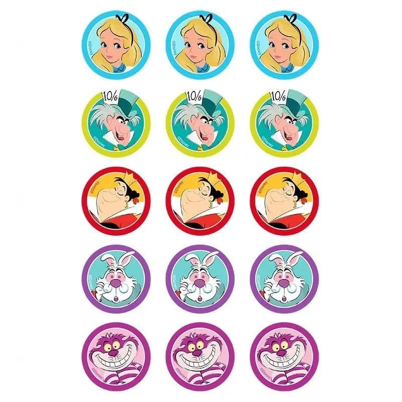 Alice in Wonderland Edible Cupcake Images