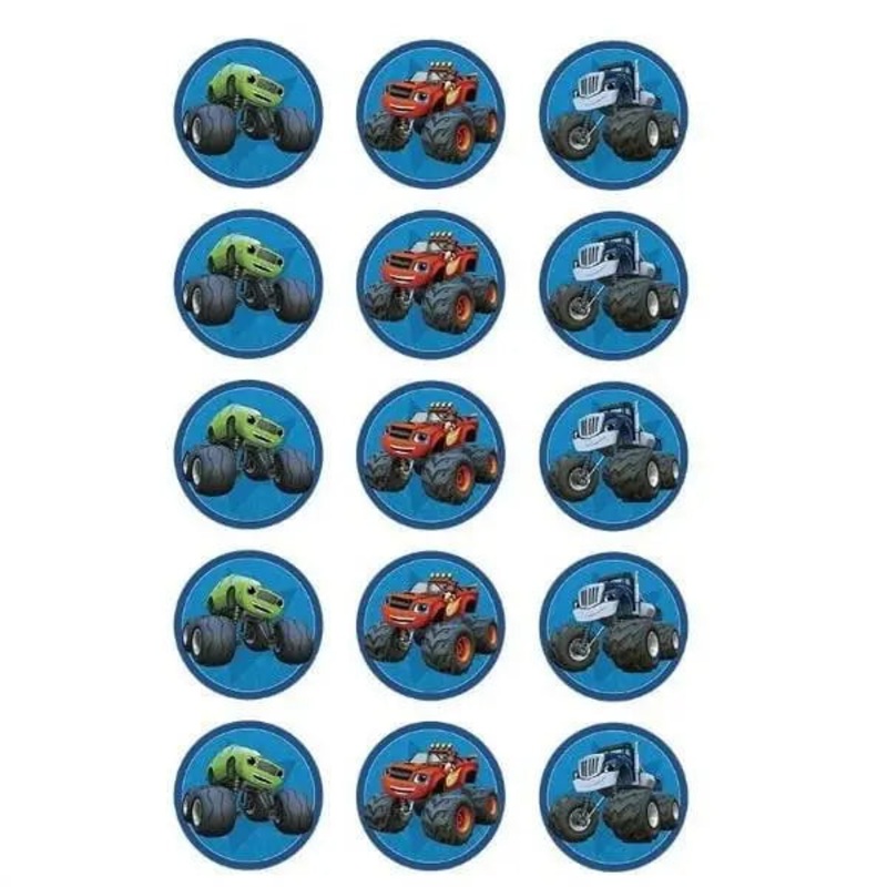 Blaze and the Monster Machines Edible Cupcake Images