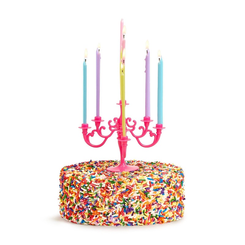 Candelabra Cake Topper With Candles (Sold Individually)
