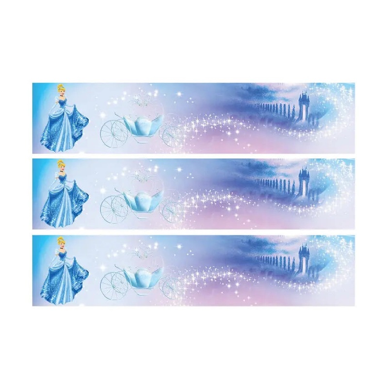 Cinderella Cake Strip Edible Image