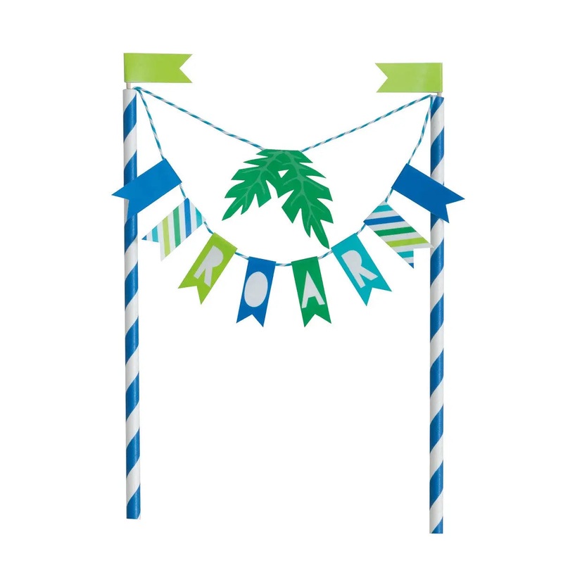 Dinosaur Roar Bunting Cake Topper