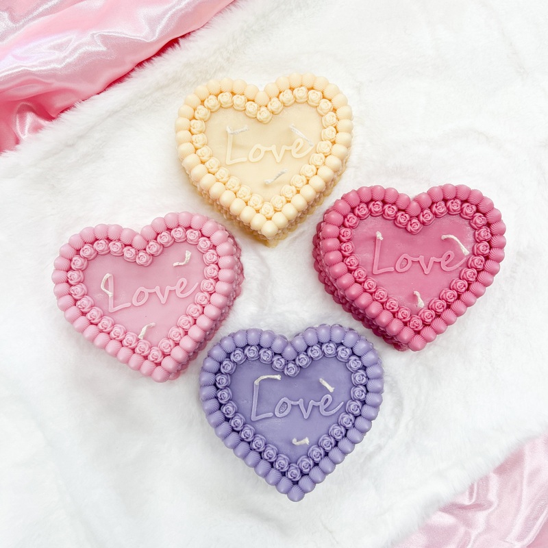 Heart Cake Candle