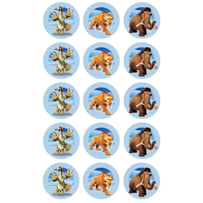 Ice Age Edible Cupcake Images