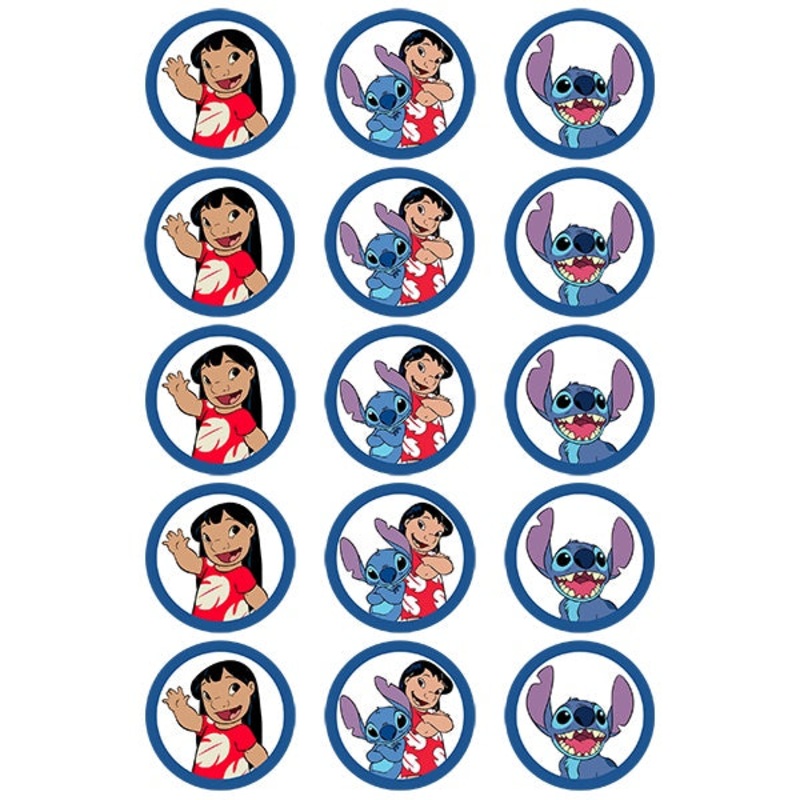 Lilo & Stitch Edible Cupcake Images