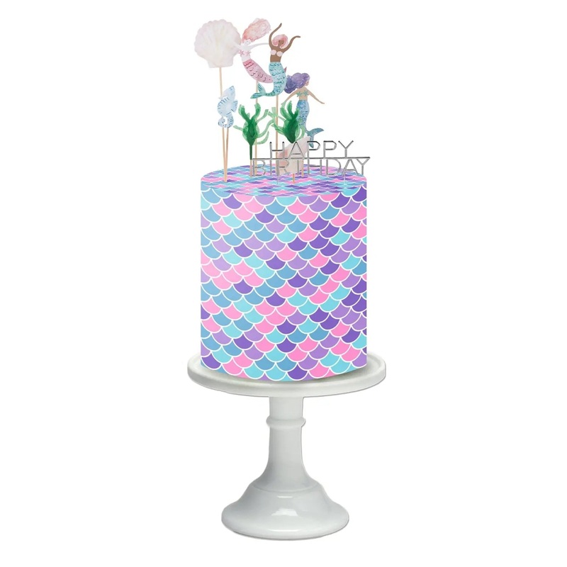 Mermaid Scales Edible Cake Wrap