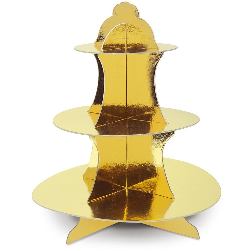 Metallic Cupcake Stand - gold