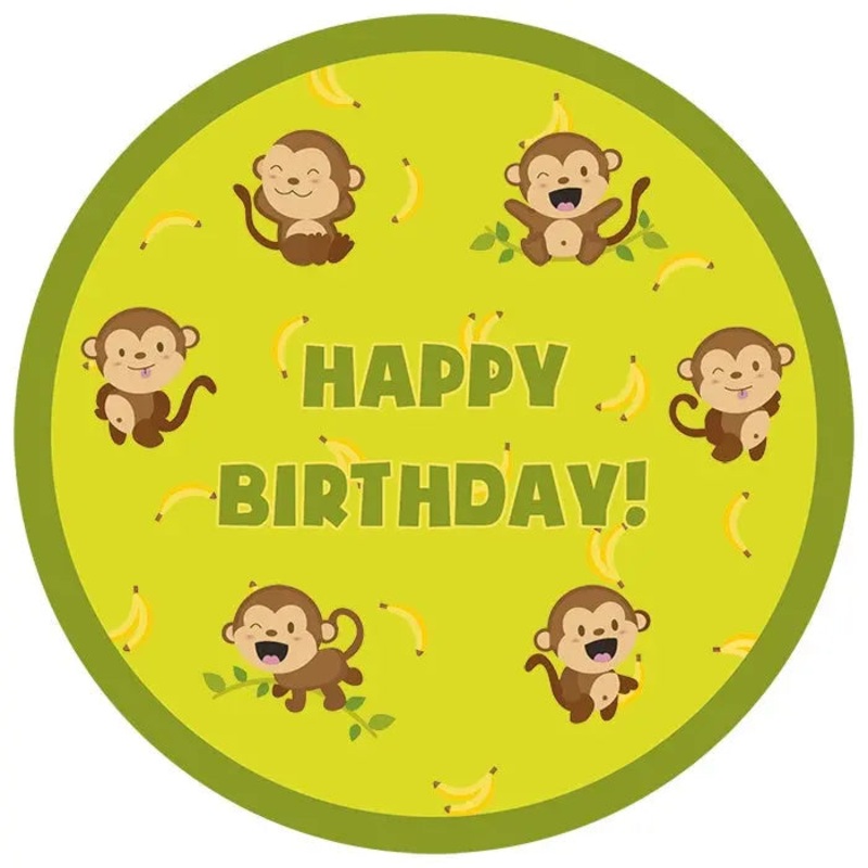 Monkey Edible Cake Image