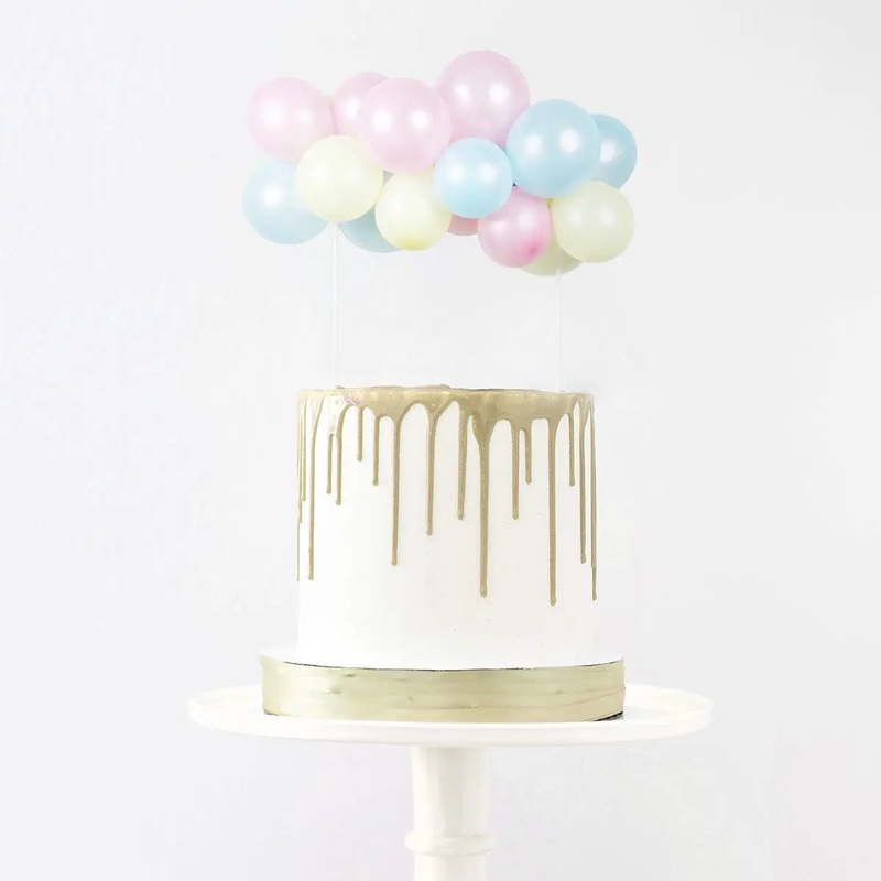 Pastel Pearl Balloon Garland Cake Topper by Pop Balloons