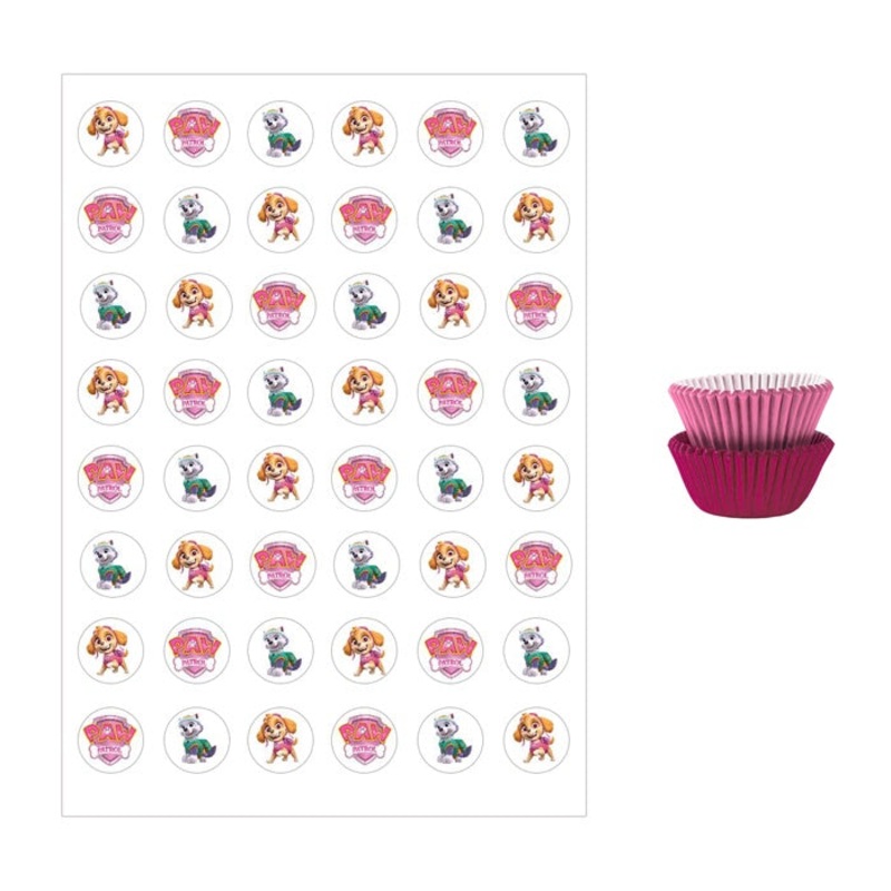 Paw Patrol Girls Cupcake Images + FREE cupcake papers