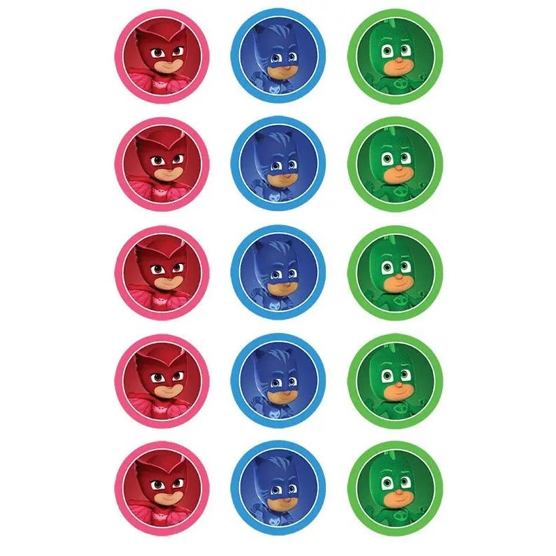 PJ Masks Edible Cupcake Images