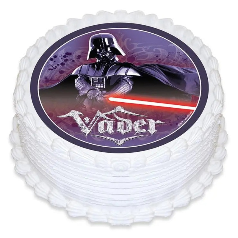 Star Wars Darth Vader Edible Cake Image