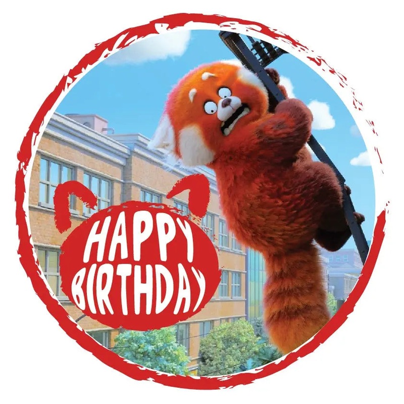 Turning Red Edible Cake Image