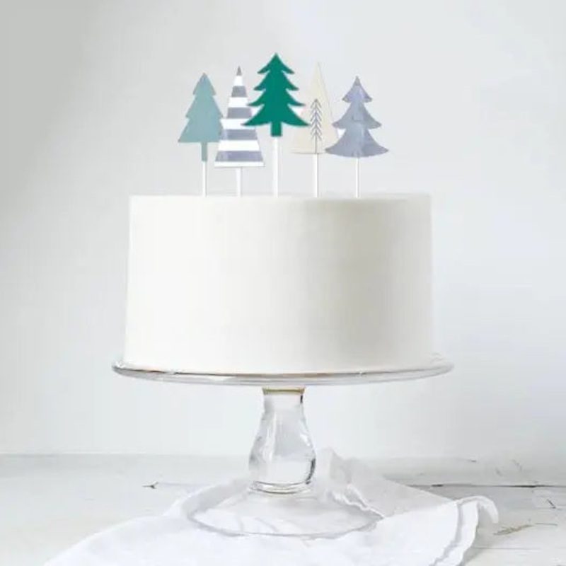 Christmas Tree Cake Topper Set