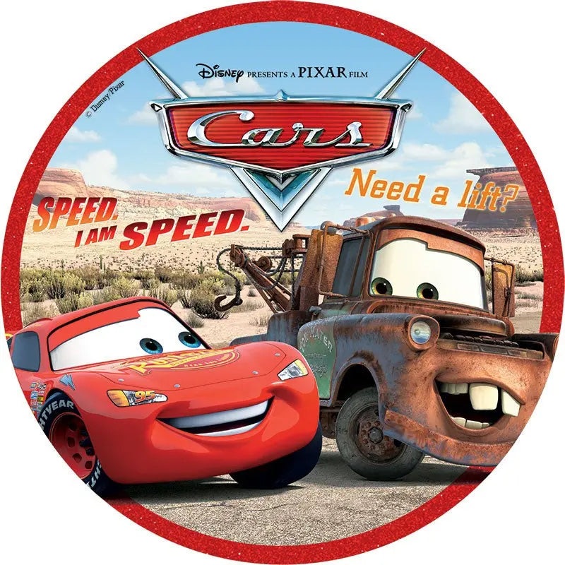 Disney Cars Lightning & Mater Edible Cake Image