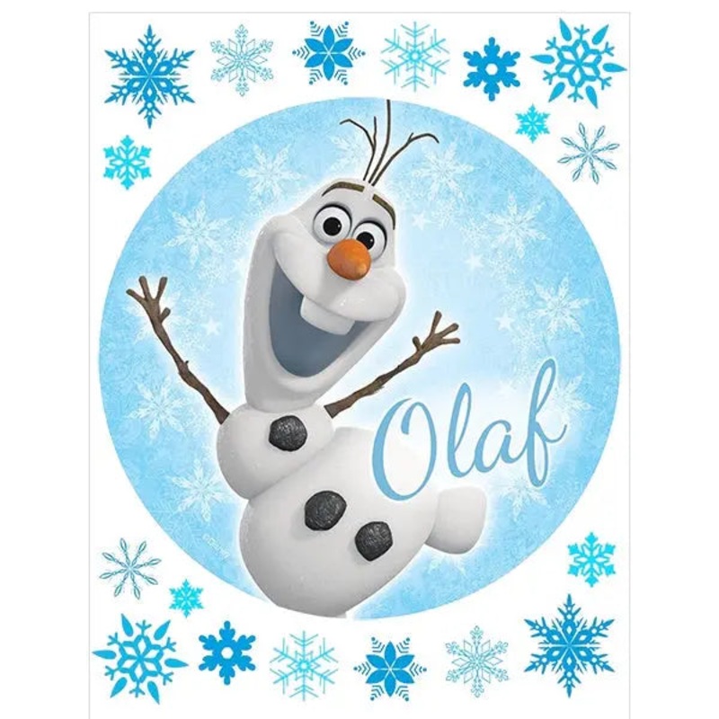Frozen Olaf Edible Cake Image with FREE Edible Icons