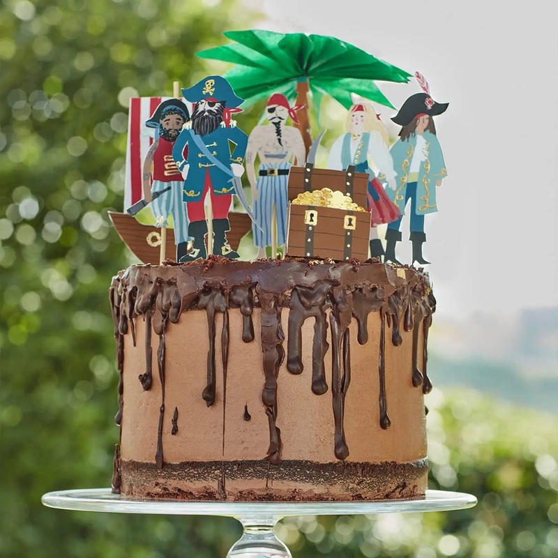 Meri Meri Pirates & Palm Tree Cake Topper Set