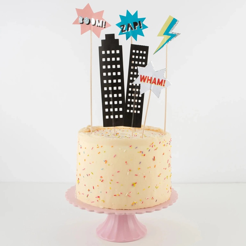 Meri Meri Superhero Cake Topper Set