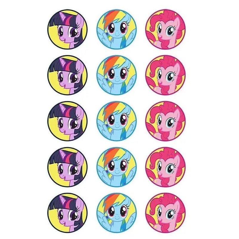 My Little Pony Edible Cupcake Images