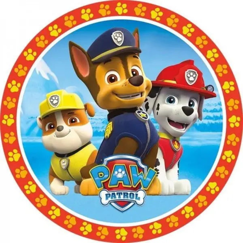 Paw Patrol Pups Edible Cake Image