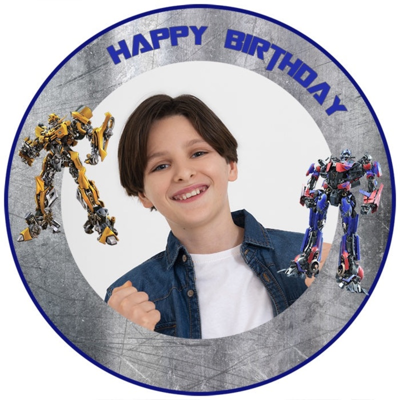 Personalised Transformers Edible Cake Image