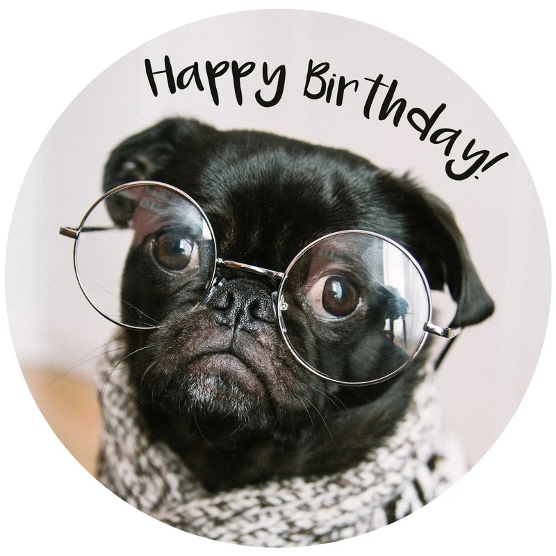 Pug Edible Cake Image