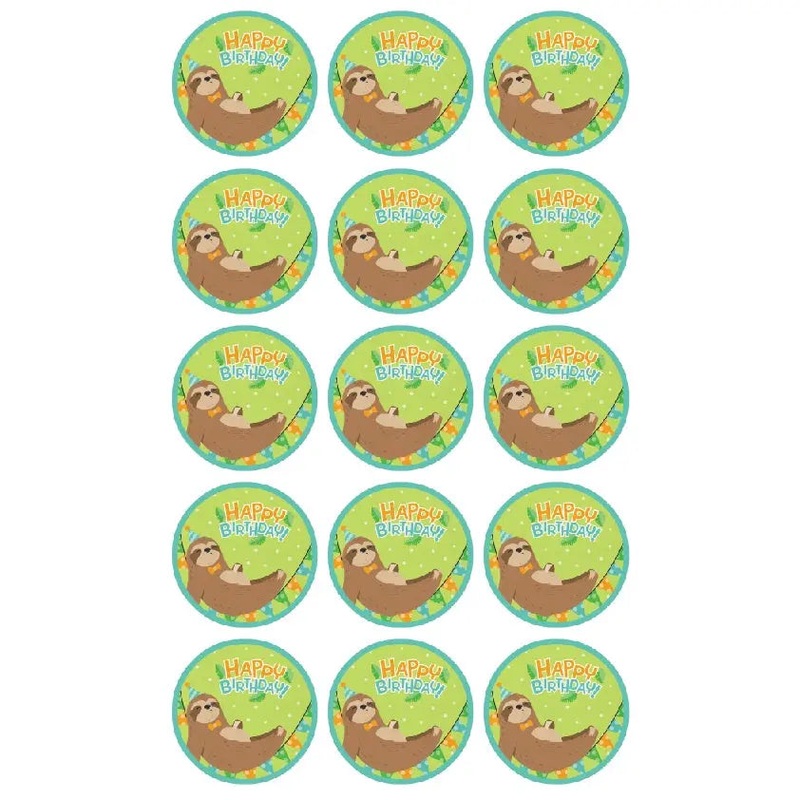 Sloth Edible Cupcake Images