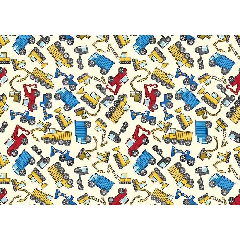Trucks Pattern Edible Cake Image - A4 Size