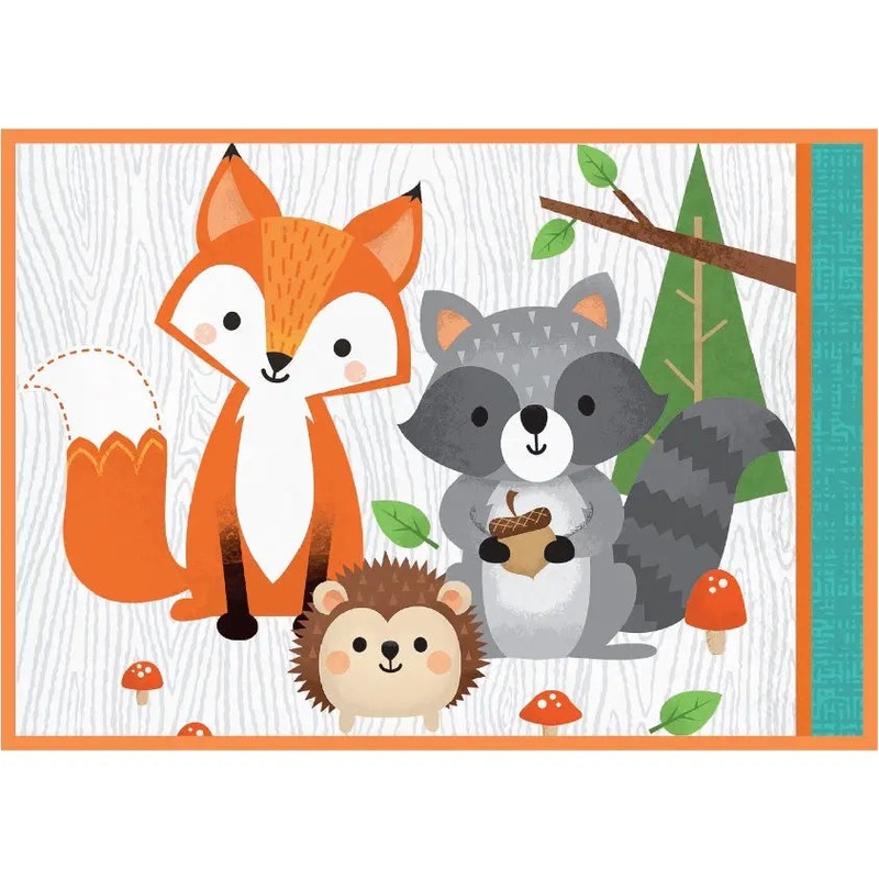 Woodland Animals Edible Cake Image - A4 Size