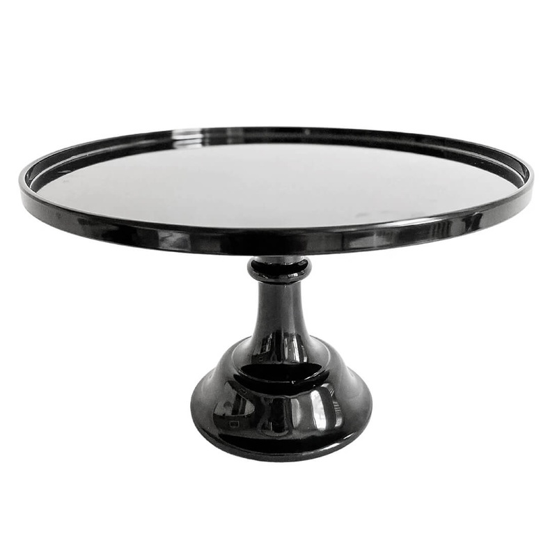 Black Melamine Pedestal Cake Stand
