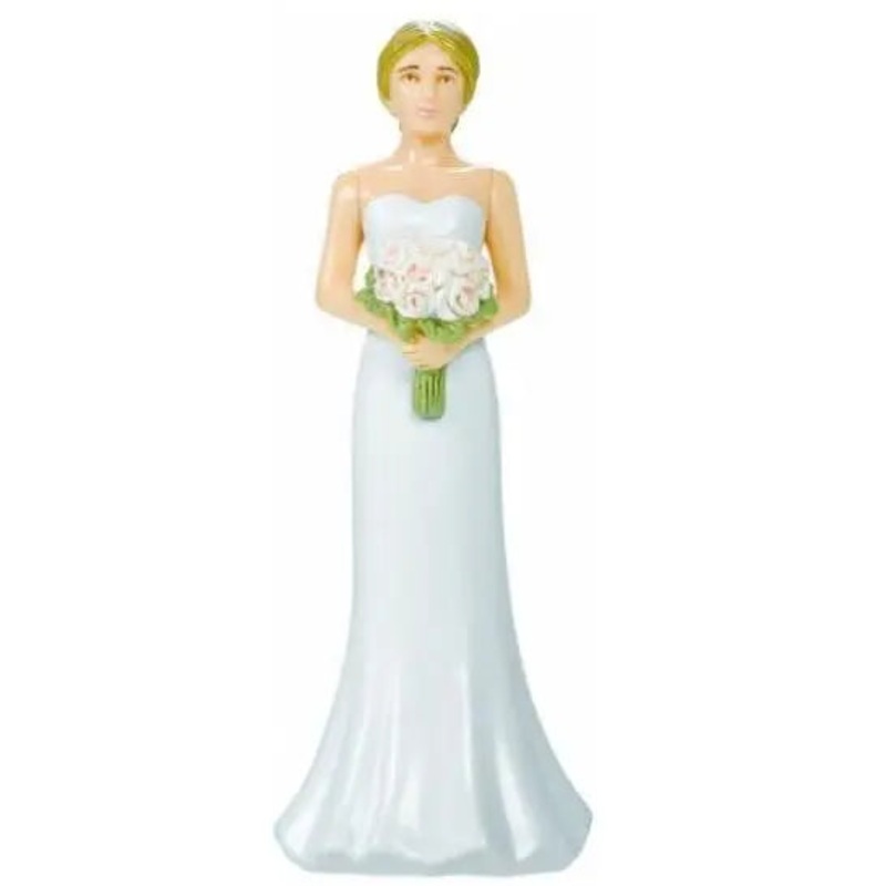Blonde Bride Wedding Cake Topper