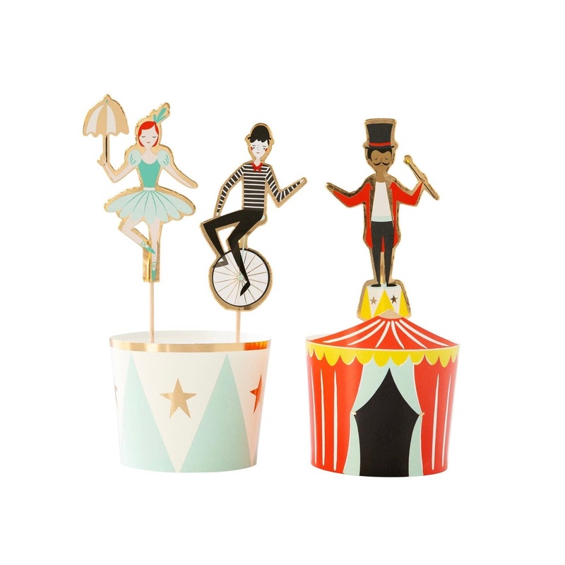 Carnival Cupcake Toppers & Baking Cups