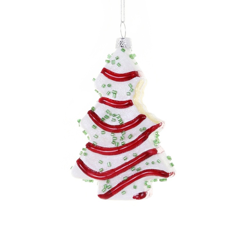 Christmas Tree Cake w/ Bite Ornament 4"