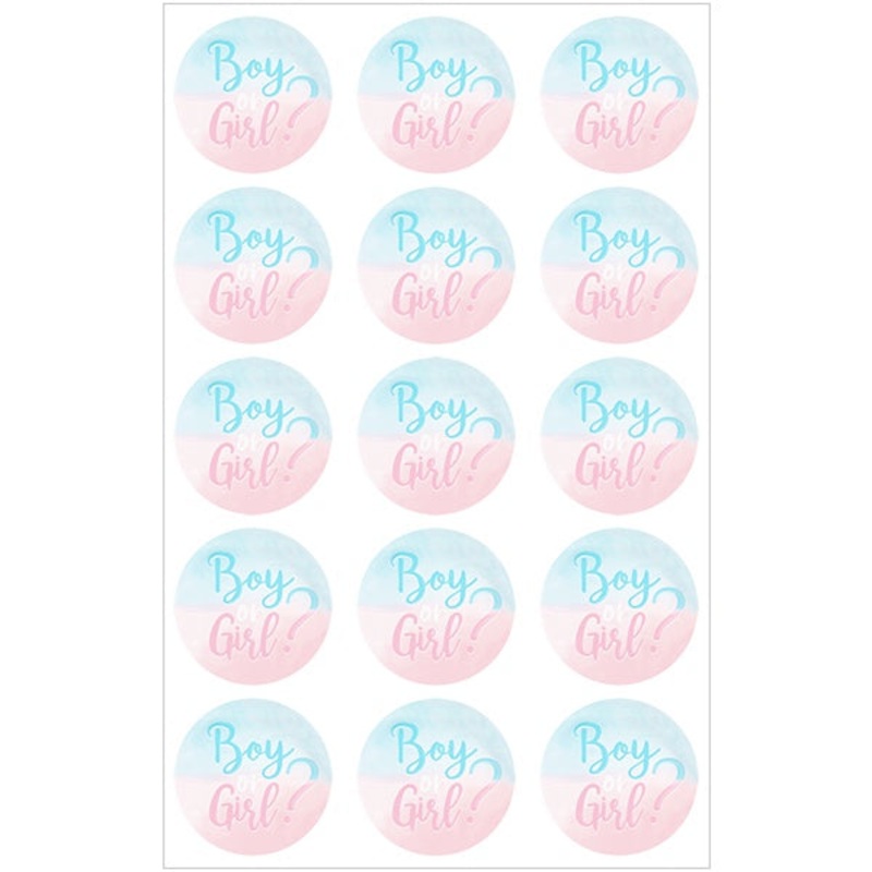 Gender Reveal Boy or Girl Edible Cupcake Images