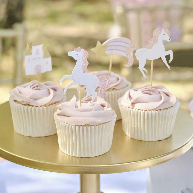 Ginger Ray Princess Cupcake Toppers - 12 Pkt