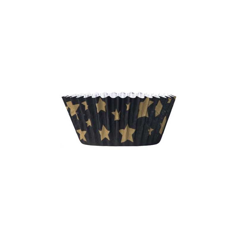 Gold Stars Cupcake Liners