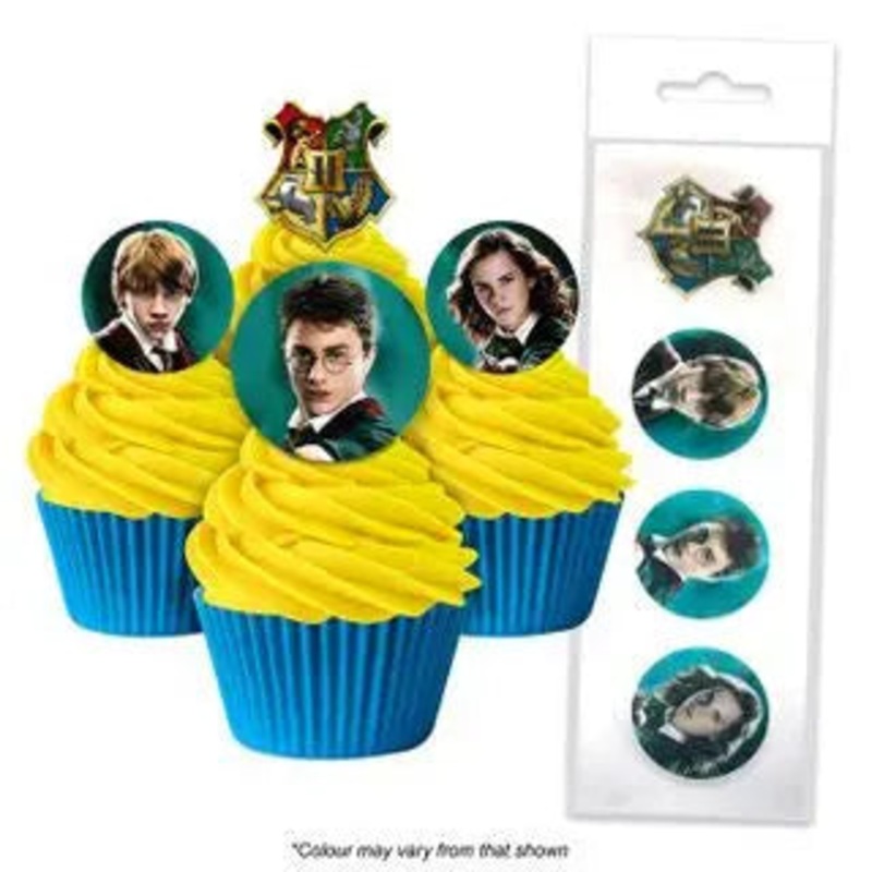 Harry Potter Edible Wafer Cupcake Toppers - 16 Pkt