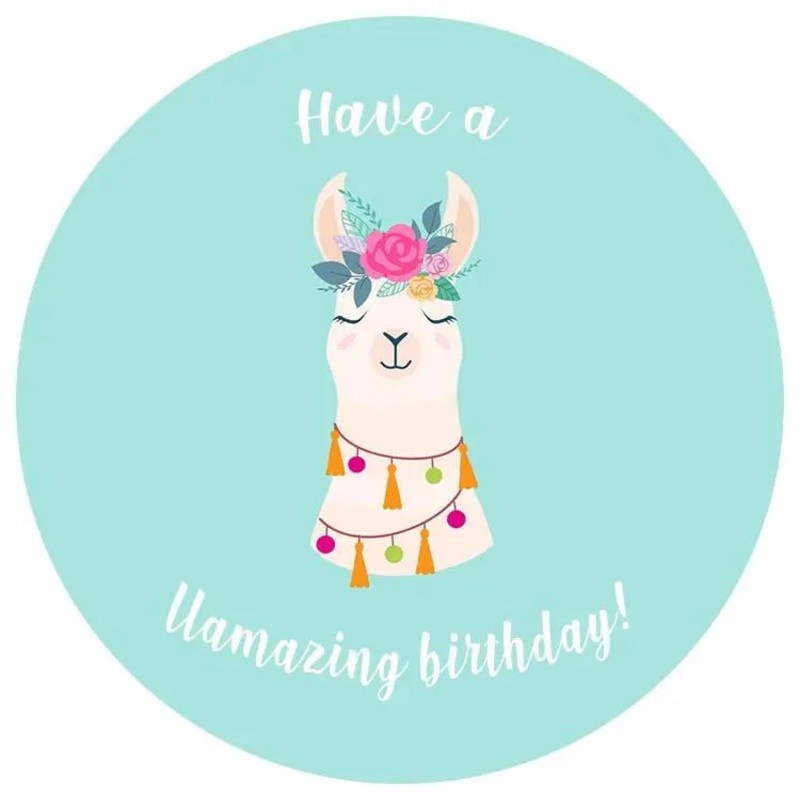 Llama Edible Cake Image