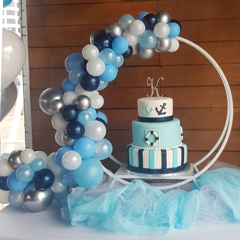 Organic Balloon Garland Cake Stand Hire