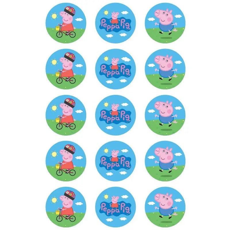 Peppa Pig Edible Cupcake Images