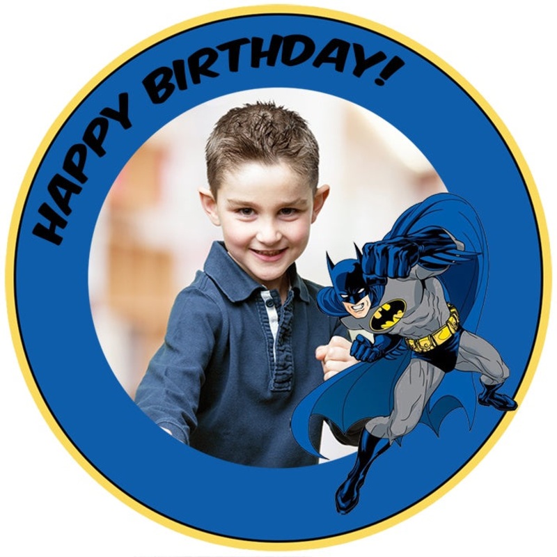 Personalised Batman Edible Cake Image