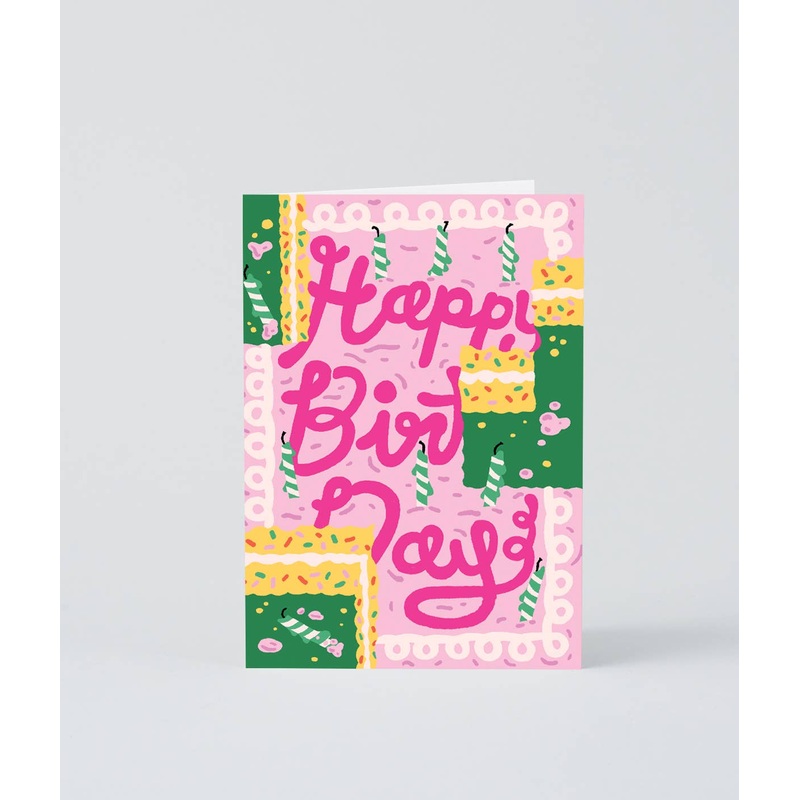 'Pink Birthday Cake' Greeting Card