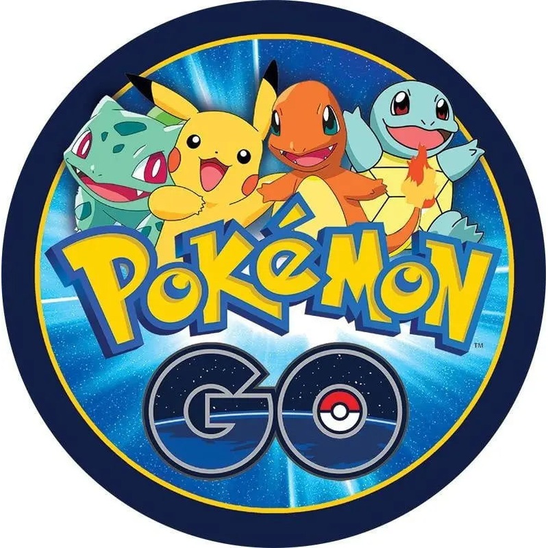 Pokemon Go Round Edible Cake Image