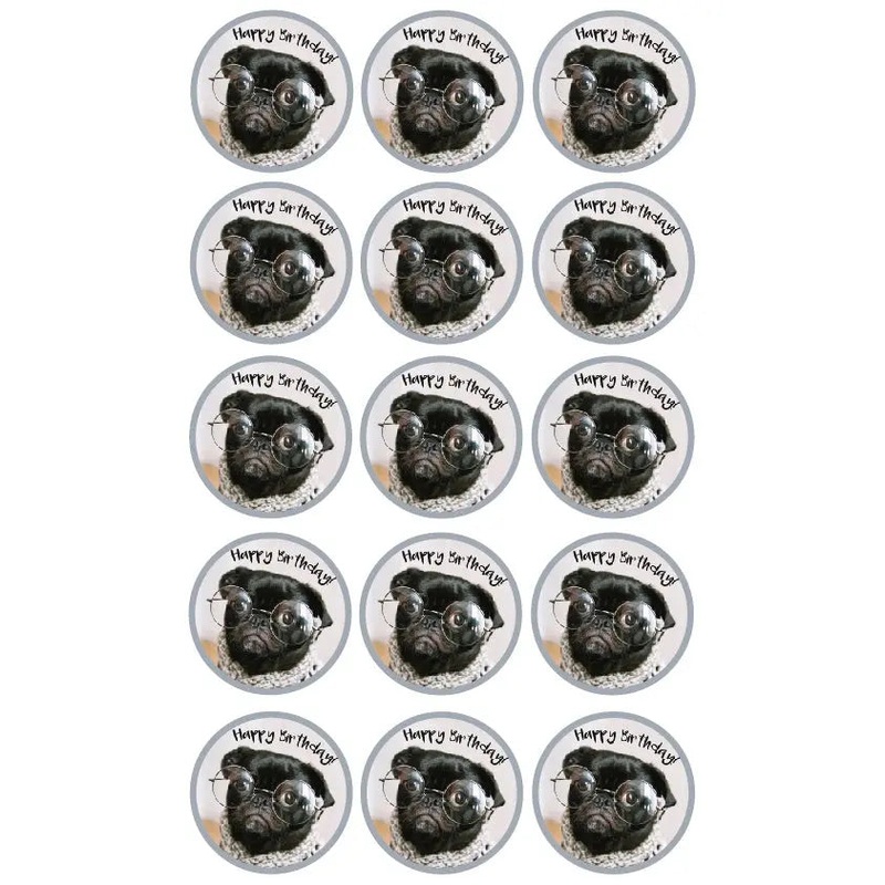 Pug Edible Cupcake Images