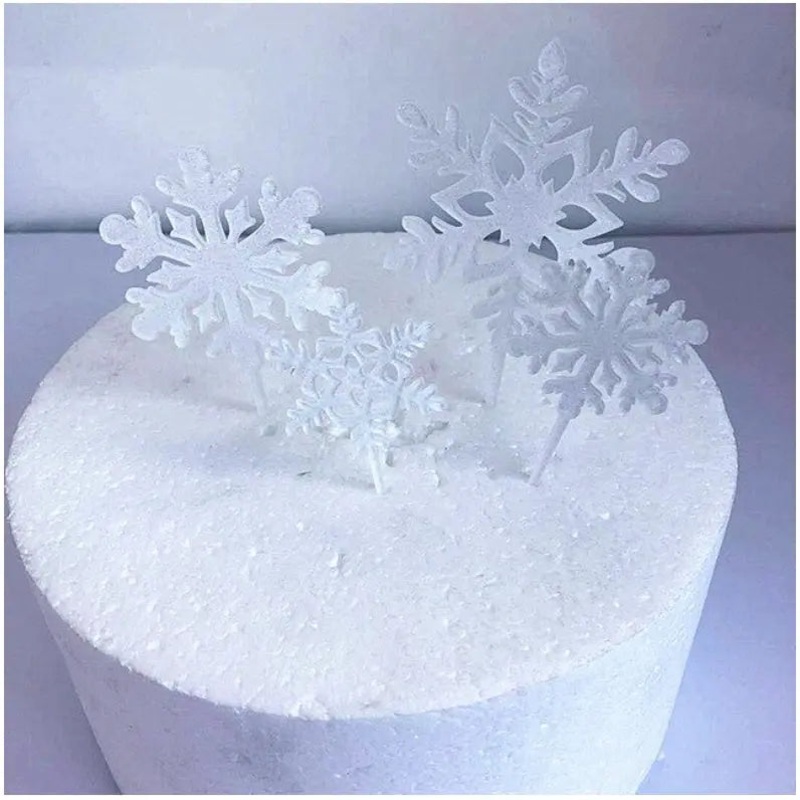 Snowflake Acrylic Cake Toppers