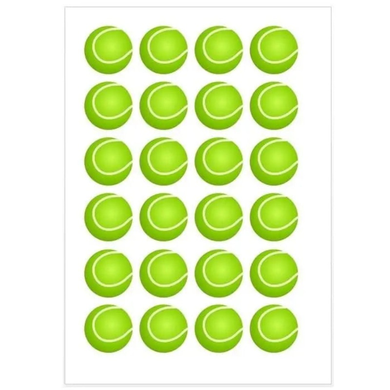 Tennis Ball Edible Cupcake Images