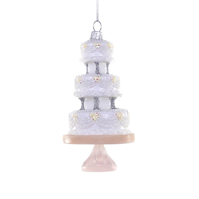 Wedding Cake Ornament 6"