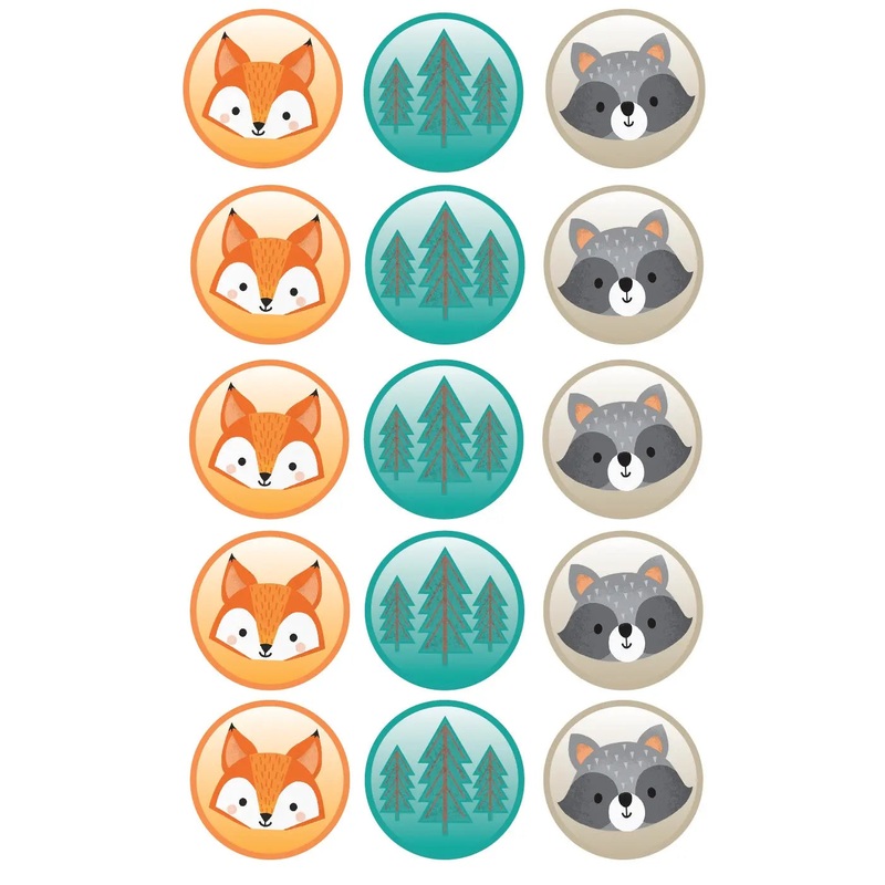Wild One Woodland Animals Edible Cupcake Images