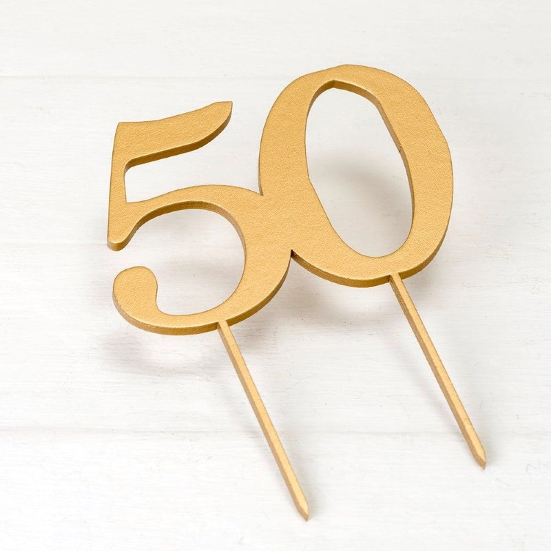 Cake Topper - 50th Anniversary - 17cm